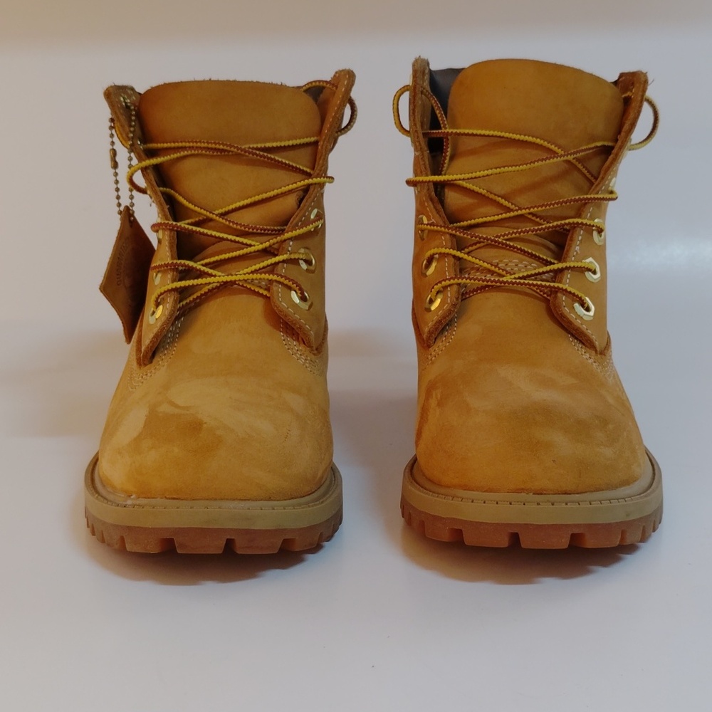 Timberland Kids Wheat/Tan Lace-Up Work Boots - Picture 2 of 9